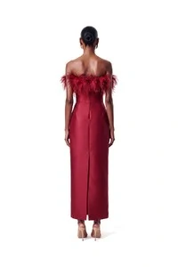 Vestido New Alba Midi Plumas Top
