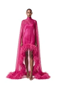 Vestido Fênix Mullet Plumas