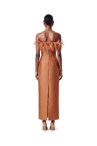 Vestido New Alba Midi Plumas Top