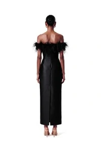 Vestido New Alba Midi Plumas Top
