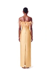 Vestido New Alba Longo Plumas Top