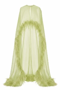 Capa Longa com Plumas