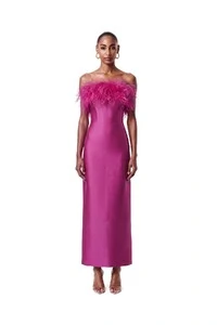 Vestido New Alba Midi Plumas Top
