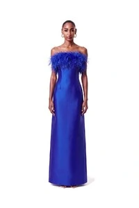 Vestido New Alba Longo Plumas Top
