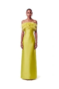 Vestido New Alba Longo Plumas Top