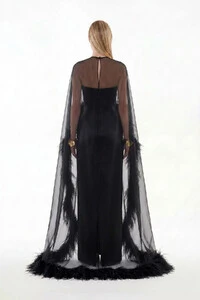 Vestido Alba com Capa Longo