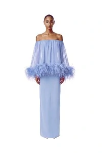 Vestido Versalhes Plumas