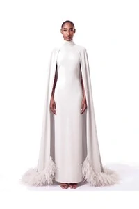 Vestido Morgana Plumas