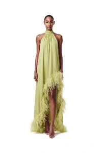Vestido Violeta Plumas