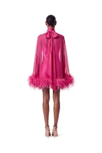 Vestido Fênix Curto Plumas