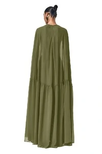 Vestido Alba Longo Com Capa Eleonora