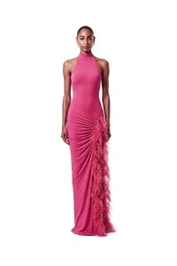 Vestido London Plumas