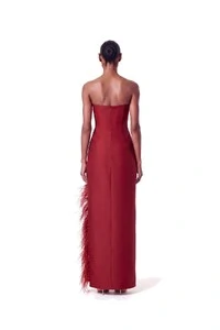 Vestido Raquel Plumas Crepe