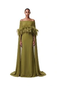 Vestido Selene Plumas