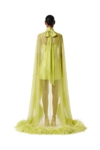 Vestido Fênix Mullet Plumas