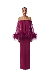 Vestido Versalhes Plumas