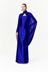 Vestido Alba Longo Com Capa Sophie