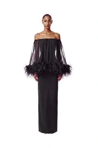 Vestido Versalhes Plumas