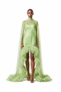Vestido Fênix Mullet Plumas