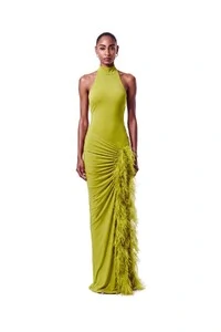 Vestido London Plumas