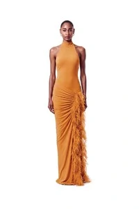 Vestido London Plumas