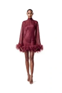 Vestido Fênix Curto Plumas