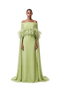 Vestido Selene Plumas