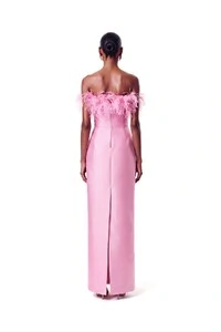 Vestido New Alba Longo Plumas Top