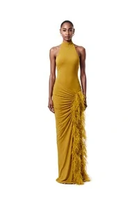 Vestido London Plumas