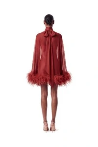 Vestido Fênix Curto Plumas