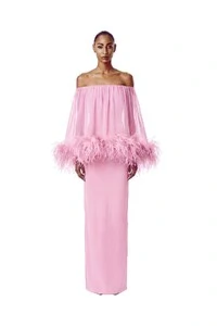 Vestido Versalhes Plumas