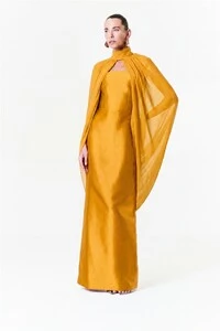 Vestido Alba Longo Com Capa Sophie