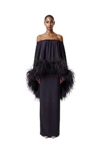 Vestido Versalhes Plumas