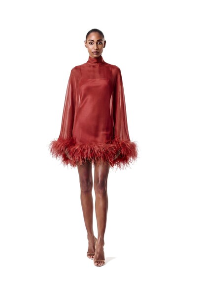 Foto Vestido Fênix Curto Plumas
