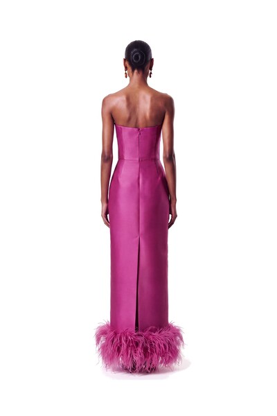 Foto Vestido New Alba Longo Plumas Barra
