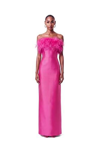 Foto Vestido New Alba Longo Plumas Top