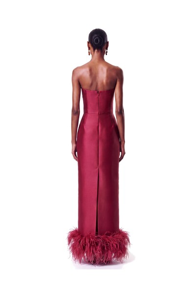 Foto Vestido New Alba Longo Plumas Barra