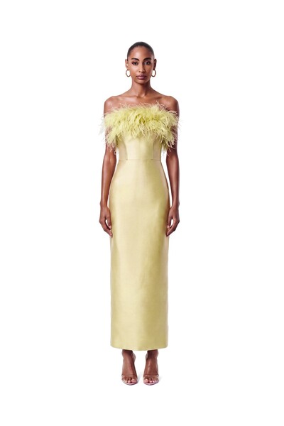 Foto Vestido New Alba Midi Plumas Top