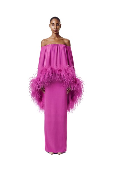 Foto Vestido Versalhes Plumas
