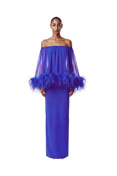 Foto Vestido Versalhes Plumas