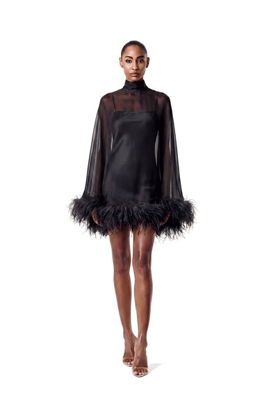 Foto Vestido Fênix Curto Plumas