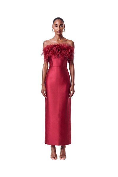 Foto Vestido New Alba Midi Plumas Top