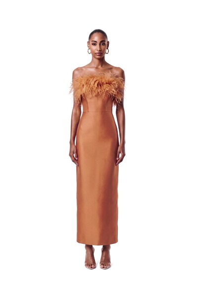 Foto Vestido New Alba Midi Plumas Top