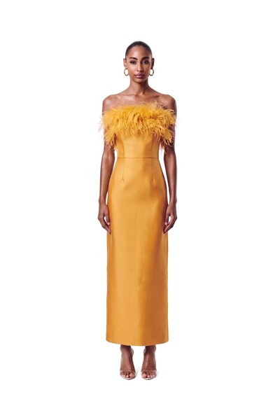 Foto Vestido New Alba Midi Plumas Top