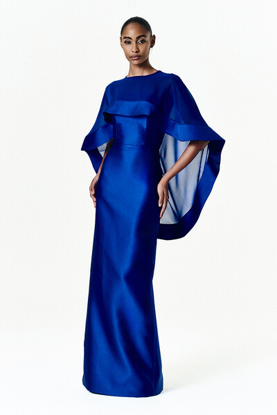 Foto Vestido Alba Longo Com Capa Catarina Curta