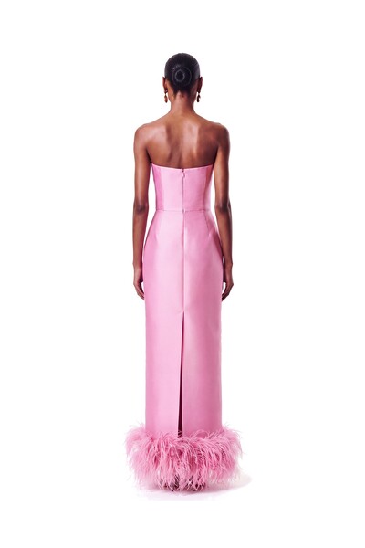 Foto Vestido New Alba Longo Plumas Barra