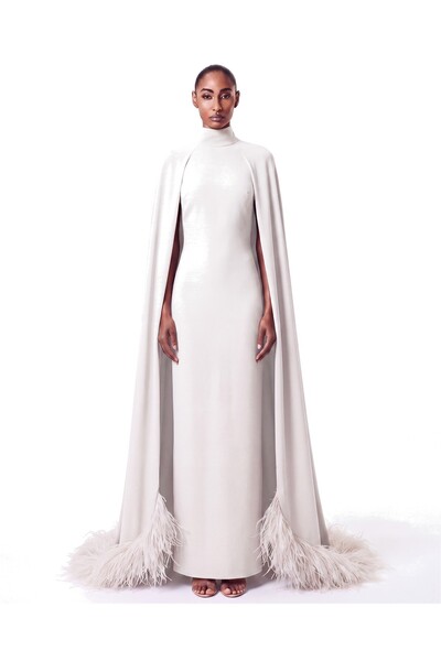Foto Vestido Morgana Plumas