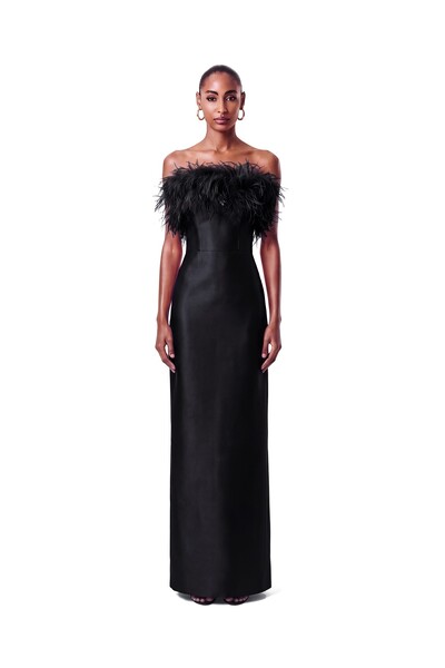 Foto Vestido New Alba Longo Plumas Top