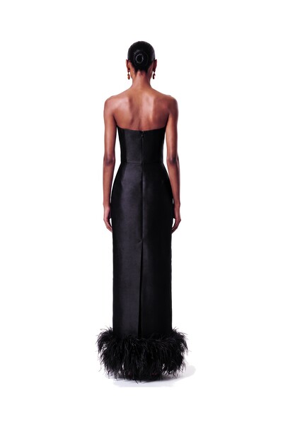 Foto Vestido New Alba Longo Plumas Barra