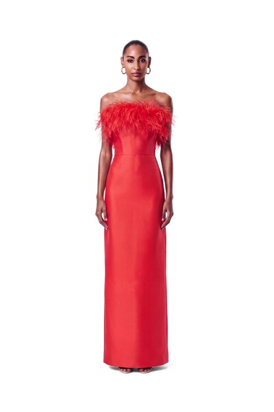 Foto Vestido New Alba Longo Plumas Top